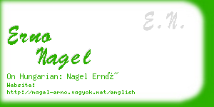 erno nagel business card